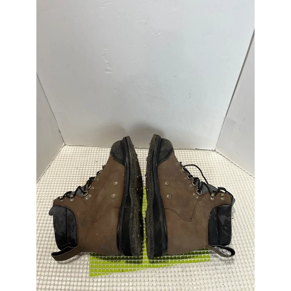 Cabelas Studded Felt Sole Wading Boots Men's 11 D Brown Fly Fishing 83-0820